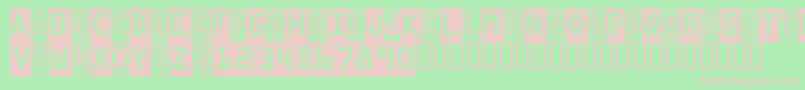 Dymo Grunge Bubble Font – Pink Fonts on Green Background