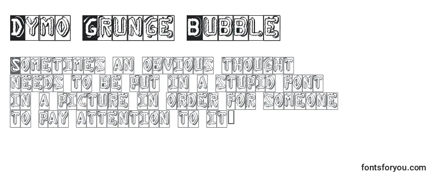 Schriftart Dymo Grunge Bubble
