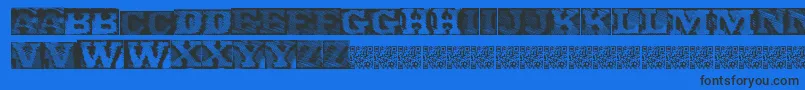 dynamatics Font – Black Fonts on Blue Background