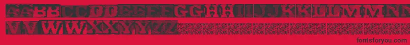 dynamatics Font – Black Fonts on Red Background