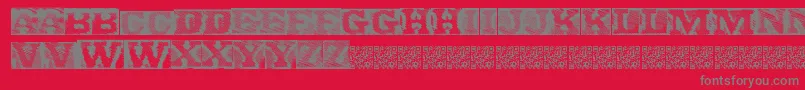 dynamatics Font – Gray Fonts on Red Background