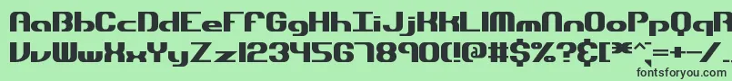 フォントdynamic – 緑の背景に黒い文字