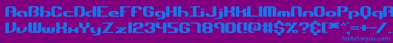 dynamic Font – Blue Fonts on Purple Background