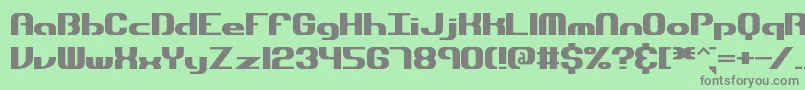 フォントdynamic – 緑の背景に灰色の文字