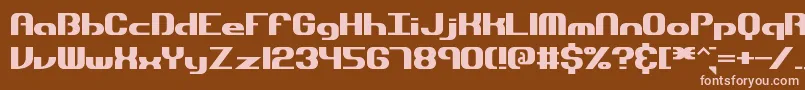 Шрифт dynamic – розовые шрифты на коричневом фоне