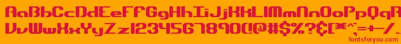 dynamic Font – Red Fonts on Orange Background