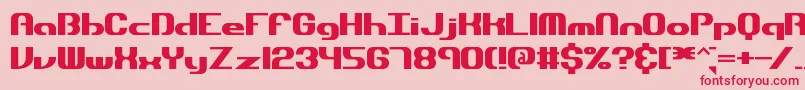 フォントdynamic – ピンクの背景に赤い文字