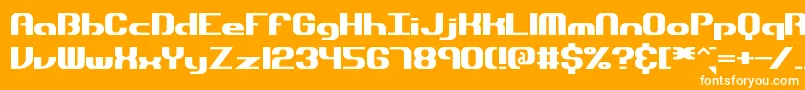 Шрифт dynamic – белые шрифты на оранжевом фоне