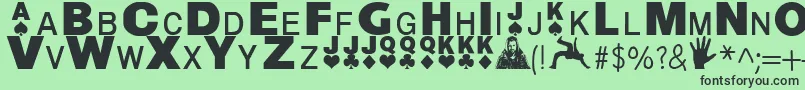 DYNAMO magician Font – Black Fonts on Green Background