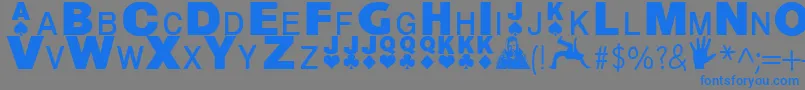 DYNAMO magician Font – Blue Fonts on Gray Background