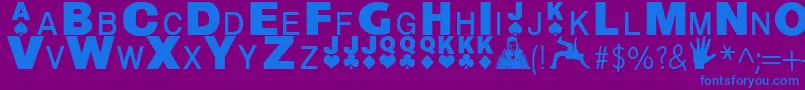 DYNAMO magician Font – Blue Fonts on Purple Background