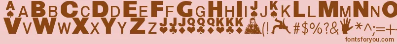 DYNAMO magician Font – Brown Fonts on Pink Background