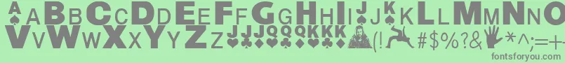 DYNAMO magician Font – Gray Fonts on Green Background