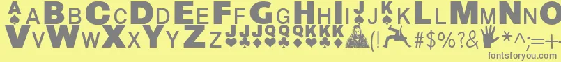 DYNAMO magician Font – Gray Fonts on Yellow Background