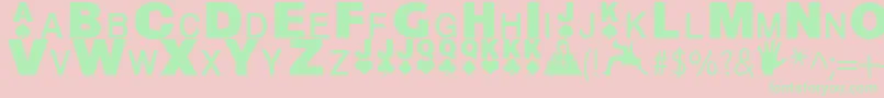 DYNAMO magician Font – Green Fonts on Pink Background