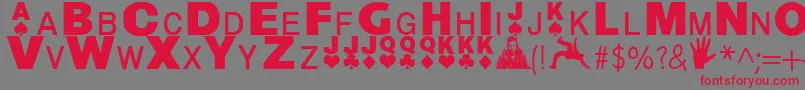 DYNAMO magician Font – Red Fonts on Gray Background