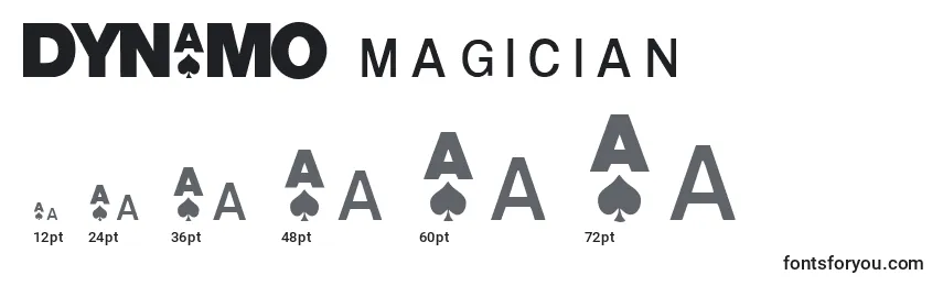 Größen der Schriftart DYNAMO magician