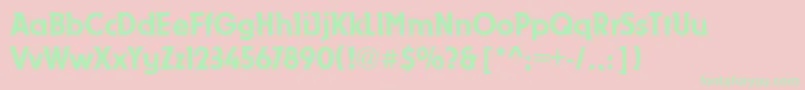 Dynamo-Schriftart – Grüne Schriften auf rosa Hintergrund