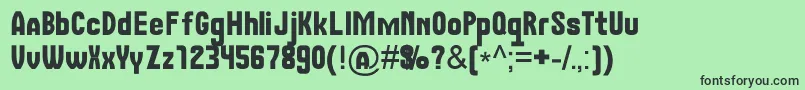 Dynasty Font – Black Fonts on Green Background
