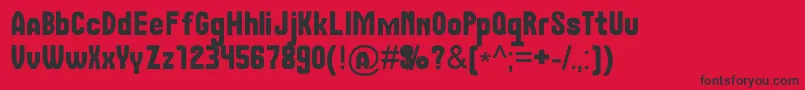 Dynasty Font – Black Fonts on Red Background