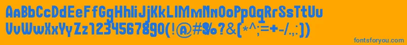 More about Dynasty Font Dynasty Font – Blue Fonts on Orange Background