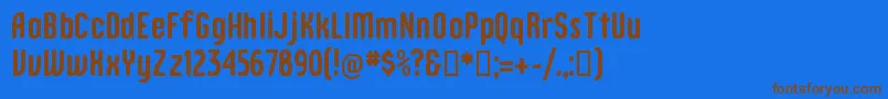 Шрифт Epitough – коричневые шрифты на синем фоне