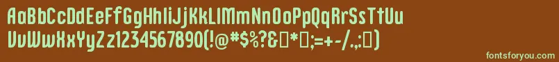 Epitough-fontti – vihreät fontit ruskealla taustalla