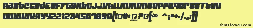 DYNOS    Font – Black Fonts on Yellow Background