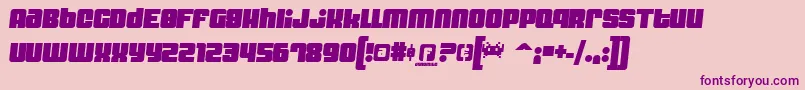 DYNOS    Font – Purple Fonts on Pink Background