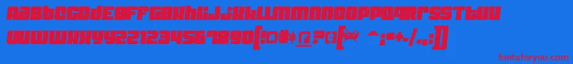 DYNOS    Font – Red Fonts on Blue Background