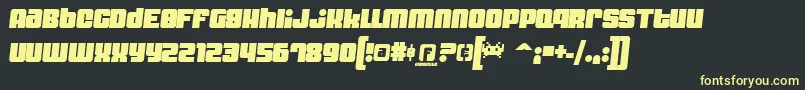 DYNOS    Font – Yellow Fonts on Black Background