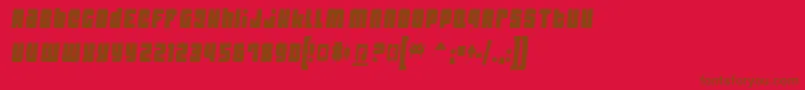 More about DYNOST Font DYNOST Font – Brown Fonts on Red Background