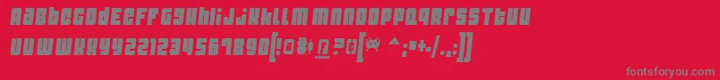 DYNOST   Font – Gray Fonts on Red Background