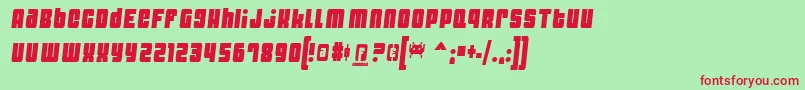 DYNOST   Font – Red Fonts on Green Background