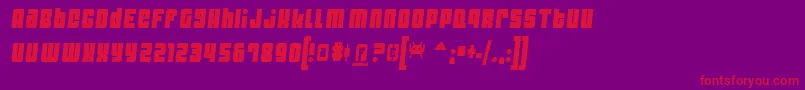 DYNOST   Font – Red Fonts on Purple Background