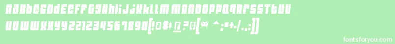DYNOST   Font – White Fonts on Green Background