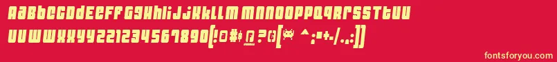 DYNOST   Font – Yellow Fonts on Red Background