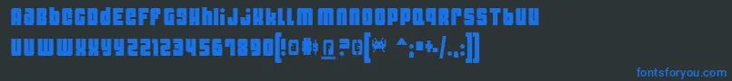 Шрифт DYNOT    – синие шрифты на чёрном фоне