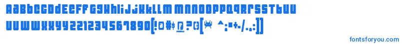 フォントDYNOT    – 白い背景に青い文字