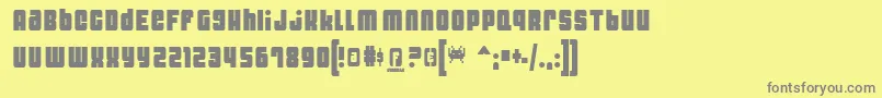 フォントDYNOT    – 黄色の背景に灰色の文字