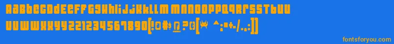 DYNOT    Font – Orange Fonts on Blue Background