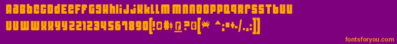 DYNOT    Font – Orange Fonts on Purple Background