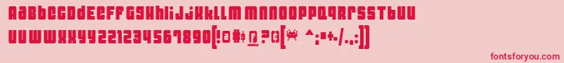 フォントDYNOT    – ピンクの背景に赤い文字