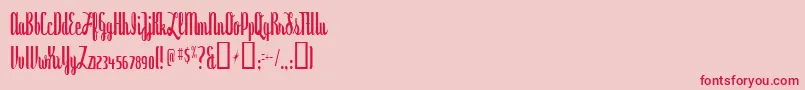 dyspepsia Font – Red Fonts on Pink Background