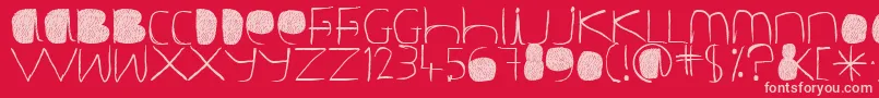 DР’luge Font – Pink Fonts on Red Background