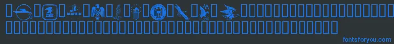 eagles Font – Blue Fonts on Black Background