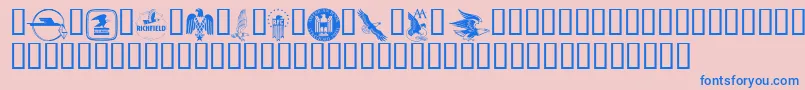 eagles Font – Blue Fonts on Pink Background