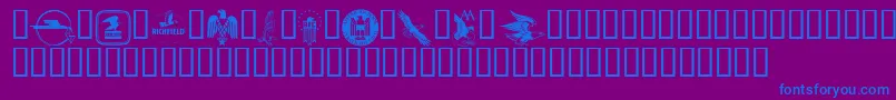 eagles Font – Blue Fonts on Purple Background