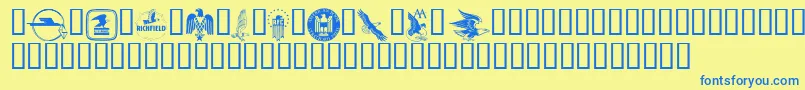 eagles Font – Blue Fonts on Yellow Background