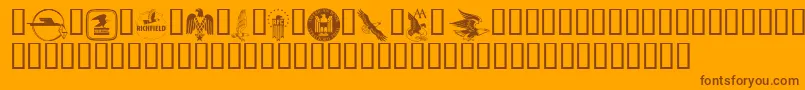 eagles Font – Brown Fonts on Orange Background